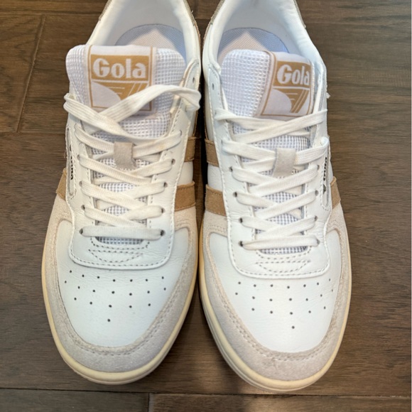 White and beige suede sneakers - Picture 7 of 8